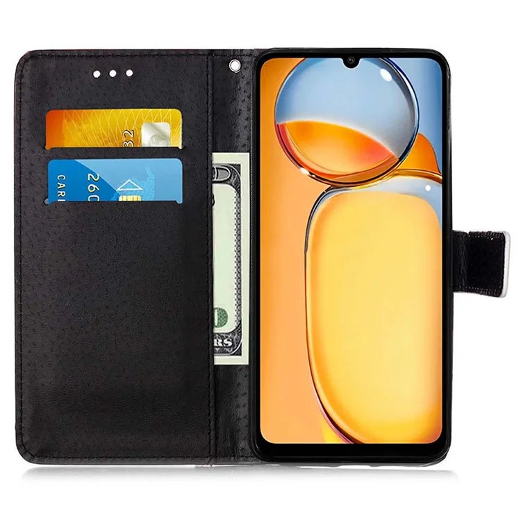YB Pattern Printing Leather Series-4 for Xiaomi Redmi A3 Case Wallet Pattern Printing Phone Cover