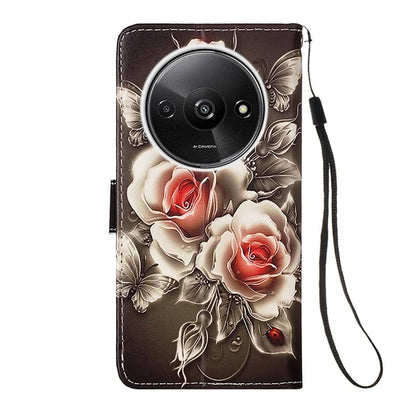YB Pattern Printing Leather Series-4 for Xiaomi Redmi A3 Case Wallet Pattern Printing Phone Cover