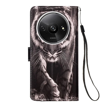 YB Pattern Printing Leather Series-4 for Xiaomi Redmi A3 Case Wallet Pattern Printing Phone Cover