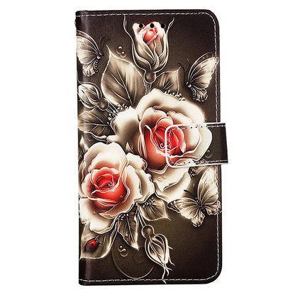 YB Pattern Printing Leather Series-4 for Xiaomi Redmi Note 13 4G Phone Case with Hand Strap