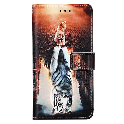 YB Pattern Printing Leather Series-4 for Xiaomi Redmi Note 13 4G Phone Case with Hand Strap