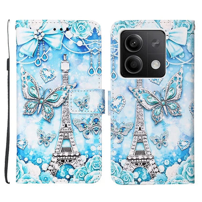 YB Pattern Printing Leather Series-4 for Xiaomi Redmi Note 13 5G Phone Case Pattern Printing Stand Cover