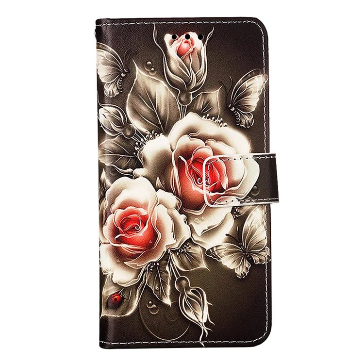 YB Pattern Printing Leather Series-4 for Xiaomi Redmi Note 13 5G Phone Case Pattern Printing Stand Cover