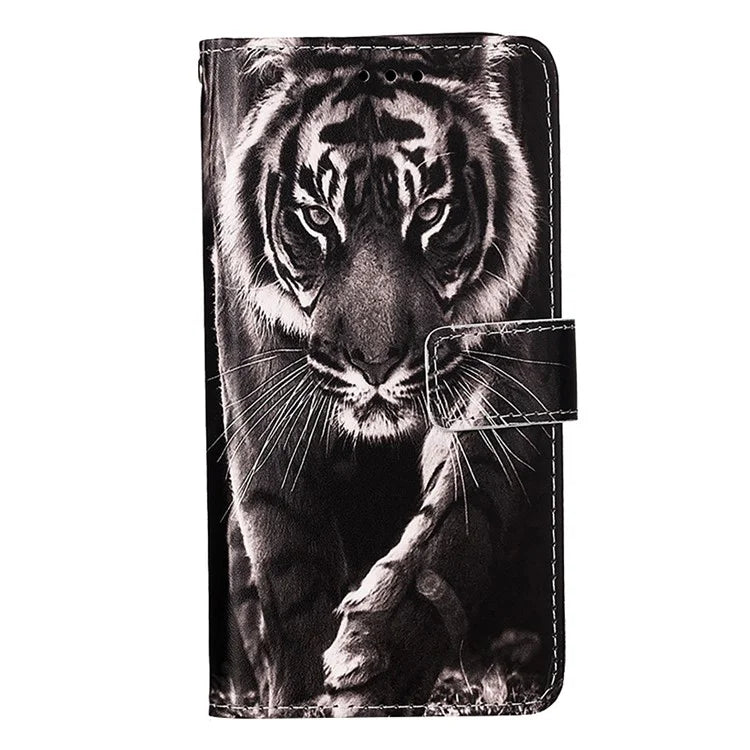 YB Pattern Printing Leather Series-4 for Xiaomi Redmi Note 13 5G Phone Case Pattern Printing Stand Cover