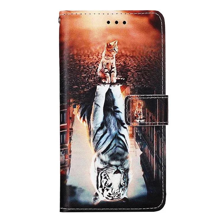 YB Pattern Printing Leather Series-4 for Xiaomi Redmi Note 13 5G Phone Case Pattern Printing Stand Cover