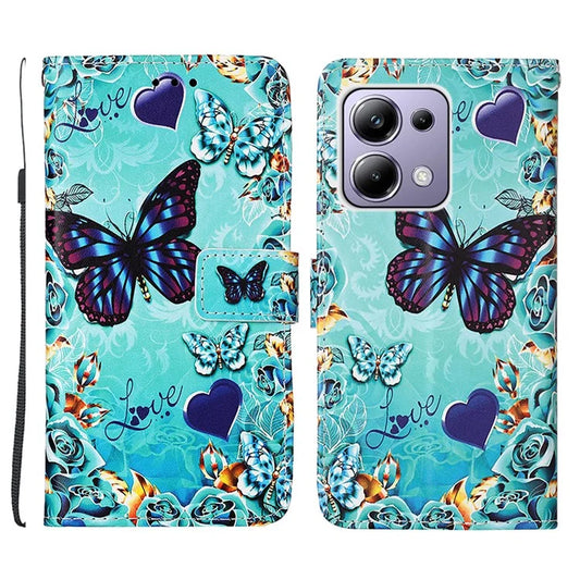 YB Pattern Printing Leather Series-4 for Xiaomi Redmi Note 13 Pro 4G / Poco M6 Pro 4G Case Leather Wallet Cover