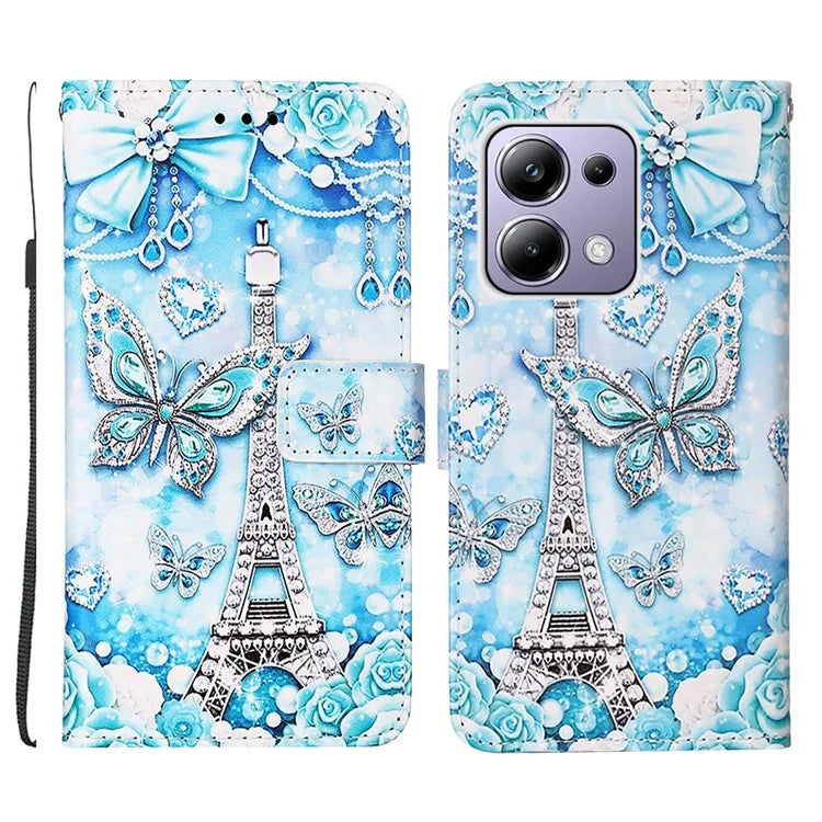 YB Pattern Printing Leather Series-4 for Xiaomi Redmi Note 13 Pro 4G / Poco M6 Pro 4G Case Leather Wallet Cover