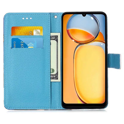 YB Pattern Printing Leather Series-4 for Xiaomi Redmi Note 13 Pro 4G / Poco M6 Pro 4G Case Leather Wallet Cover