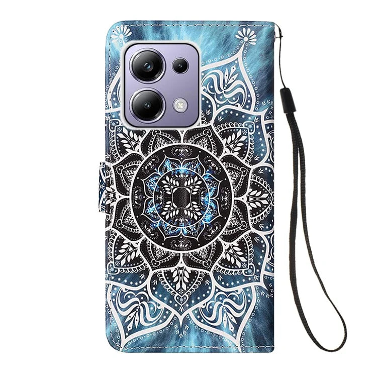 YB Pattern Printing Leather Series-4 for Xiaomi Redmi Note 13 Pro 4G / Poco M6 Pro 4G Case Leather Wallet Cover