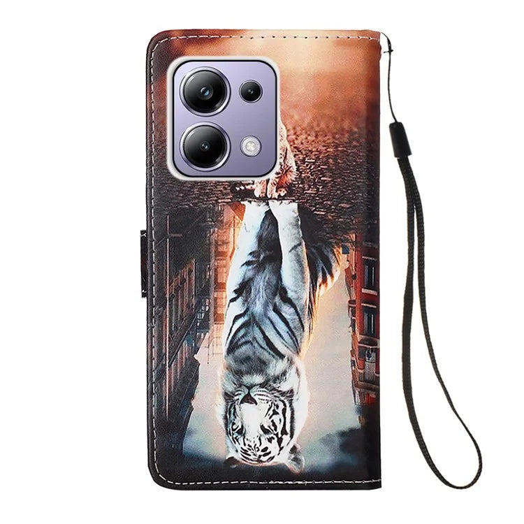 YB Pattern Printing Leather Series-4 for Xiaomi Redmi Note 13 Pro 4G / Poco M6 Pro 4G Case Leather Wallet Cover