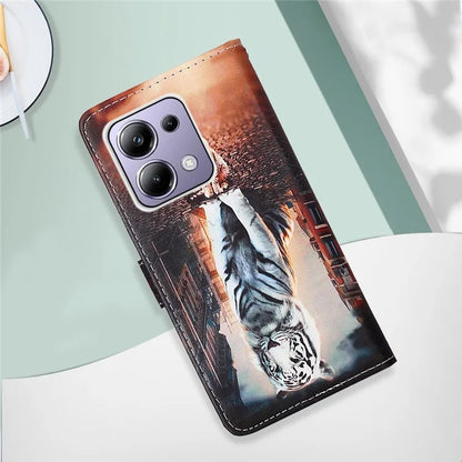 YB Pattern Printing Leather Series-4 for Xiaomi Redmi Note 13 Pro 4G / Poco M6 Pro 4G Case Leather Wallet Cover