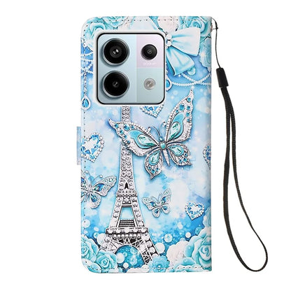 YB Pattern Printing Leather Series-4 for Xiaomi Redmi Note 13 Pro 5G / Poco X6 5G Case Foldable Stand Phone Shell