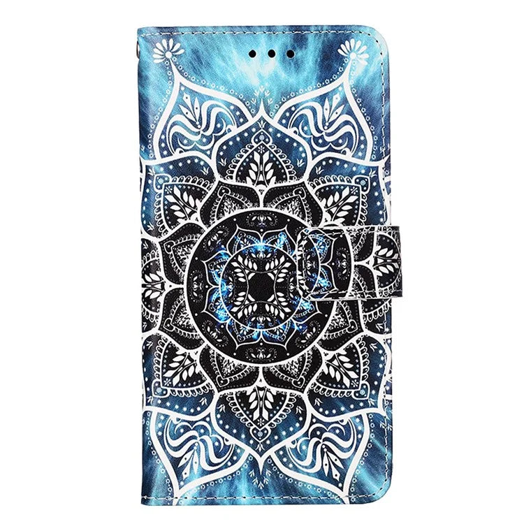 YB Pattern Printing Leather Series-4 for Xiaomi Redmi Note 13 Pro 5G / Poco X6 5G Case Foldable Stand Phone Shell