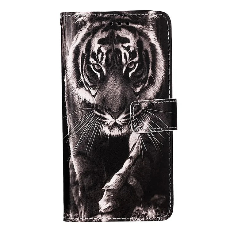 YB Pattern Printing Leather Series-4 for Xiaomi Redmi Note 13 Pro 5G / Poco X6 5G Case Foldable Stand Phone Shell