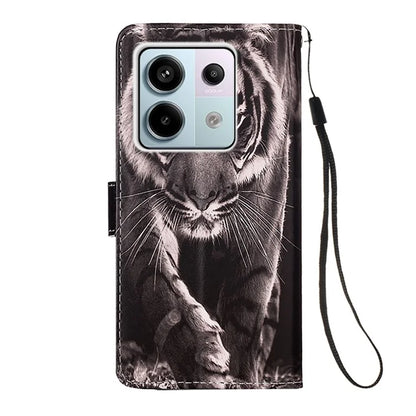 YB Pattern Printing Leather Series-4 for Xiaomi Redmi Note 13 Pro 5G / Poco X6 5G Case Foldable Stand Phone Shell