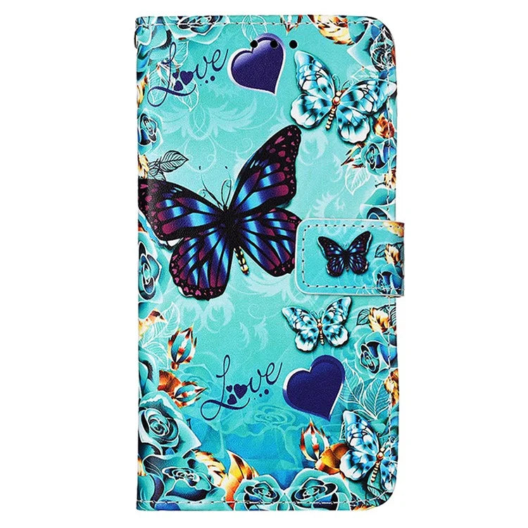 YB Pattern Printing Leather Series-4 for Motorola Moto G04 4G / G24 4G Case Card Slot Holder Stand Phone Cover