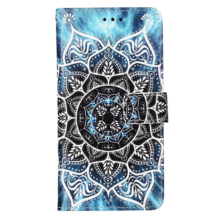 YB Pattern Printing Leather Series-4 for Motorola Moto G04 4G / G24 4G Case Card Slot Holder Stand Phone Cover