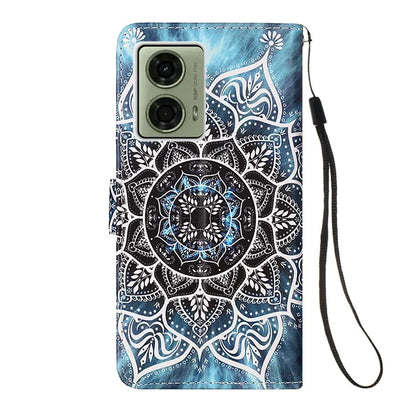YB Pattern Printing Leather Series-4 for Motorola Moto G04 4G / G24 4G Case Card Slot Holder Stand Phone Cover