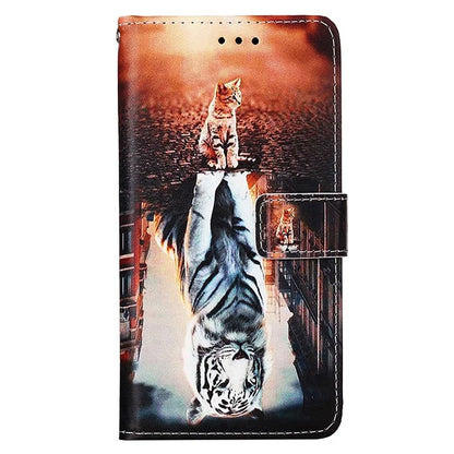 YB Pattern Printing Leather Series-4 for Motorola Moto G04 4G / G24 4G Case Card Slot Holder Stand Phone Cover