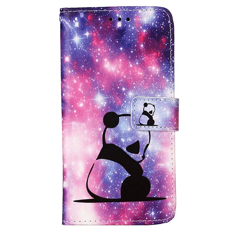 YB Pattern Printing Leather Series-4 for Motorola Moto G04 4G / G24 4G Case Card Slot Holder Stand Phone Cover
