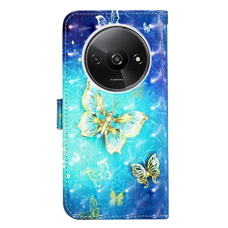 YB Pattern Printing Leather Series-2 For Xiaomi Redmi A3 Case 3D Pattern Folio Purse Phone Cover