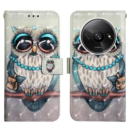 YB Pattern Printing Leather Series-2 For Xiaomi Redmi A3 Case 3D Pattern Folio Purse Phone Cover