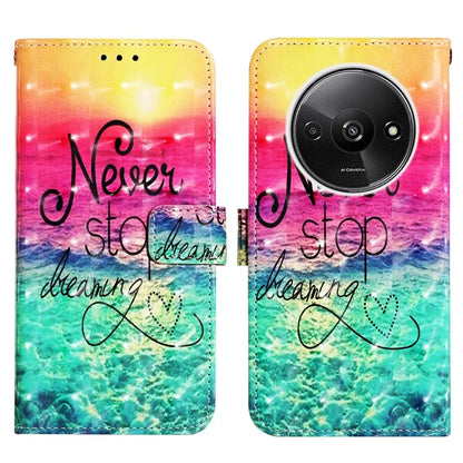 YB Pattern Printing Leather Series-2 For Xiaomi Redmi A3 Case 3D Pattern Folio Purse Phone Cover