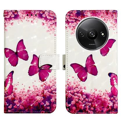 YB Pattern Printing Leather Series-2 For Xiaomi Redmi A3 Case 3D Pattern Folio Purse Phone Cover