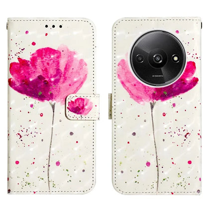 YB Pattern Printing Leather Series-2 For Xiaomi Redmi A3 Case 3D Pattern Folio Purse Phone Cover