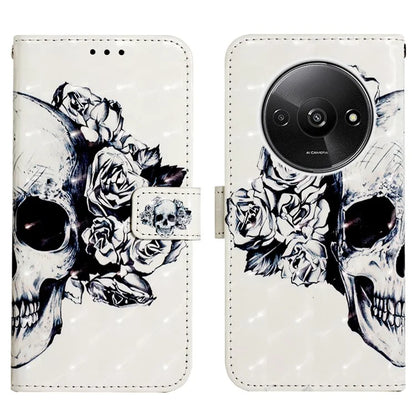 YB Pattern Printing Leather Series-2 For Xiaomi Redmi A3 Case 3D Pattern Folio Purse Phone Cover