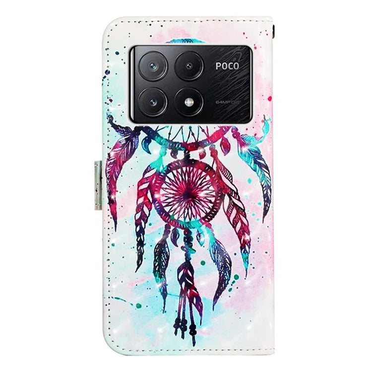 YB Pattern Printing Leather Series-2 For Xiaomi Poco X6 Pro 5G / Redmi K70E 5G Case Flip Phone Cover
