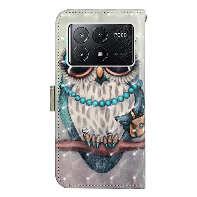 YB Pattern Printing Leather Series-2 For Xiaomi Poco X6 Pro 5G / Redmi K70E 5G Case Flip Phone Cover