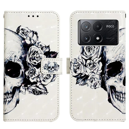 YB Pattern Printing Leather Series-2 For Xiaomi Poco X6 Pro 5G / Redmi K70E 5G Case Flip Phone Cover