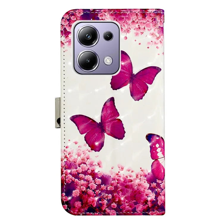YB Pattern Printing Leather Series-2 For Xiaomi Redmi Note 13 Pro 4G / Poco M6 Pro 4G Case Leather Phone Cover