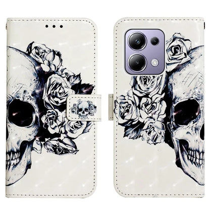 YB Pattern Printing Leather Series-2 For Xiaomi Redmi Note 13 Pro 4G / Poco M6 Pro 4G Case Leather Phone Cover