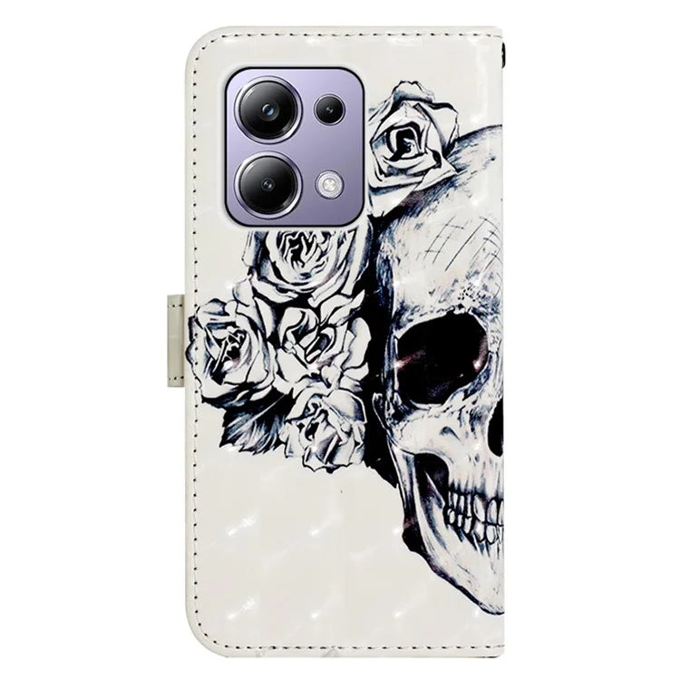 YB Pattern Printing Leather Series-2 For Xiaomi Redmi Note 13 Pro 4G / Poco M6 Pro 4G Case Leather Phone Cover