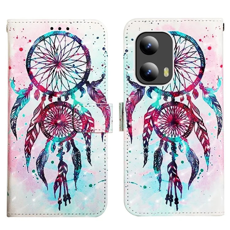 YB Pattern Printing Leather Series-2 For Motorola Moto G Play 5G (2024) / Moto G 5G (2024) Phone Case Leather Flip Cover