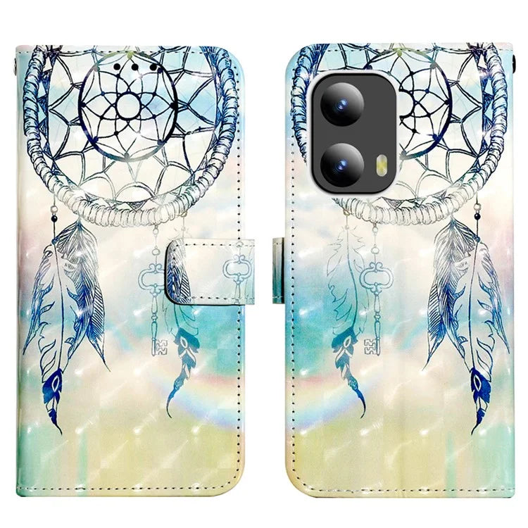 YB Pattern Printing Leather Series-2 For Motorola Moto G Play 5G (2024) / Moto G 5G (2024) Phone Case Leather Flip Cover