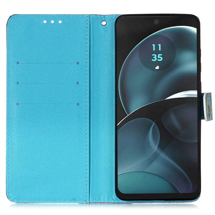 YB Pattern Printing Leather Series-2 For Motorola Moto G Play 5G (2024) / Moto G 5G (2024) Phone Case Leather Flip Cover