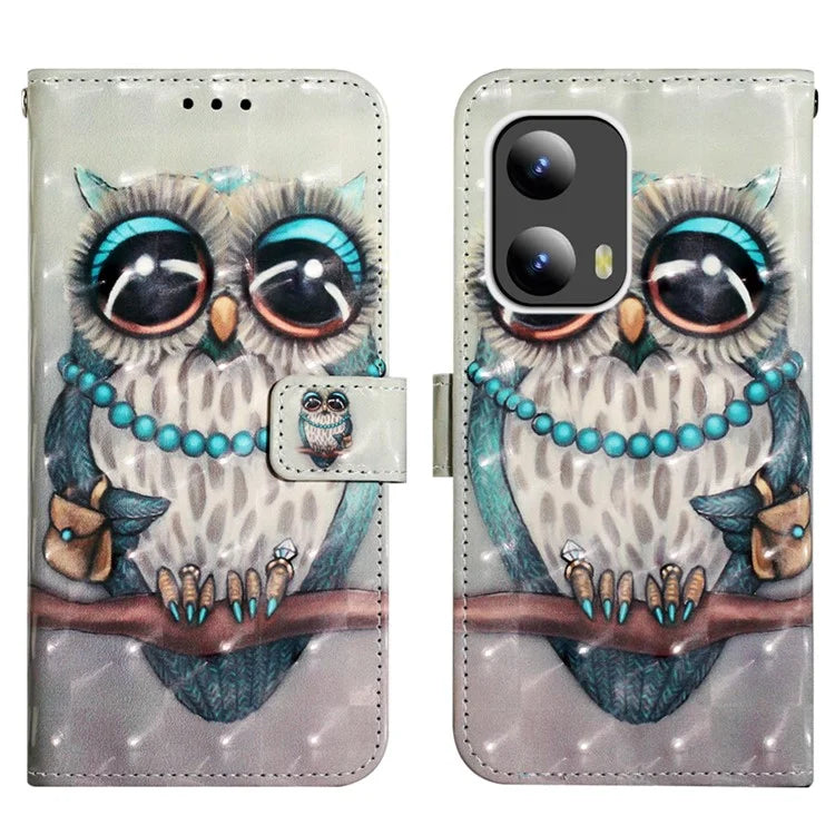 YB Pattern Printing Leather Series-2 For Motorola Moto G Play 5G (2024) / Moto G 5G (2024) Phone Case Leather Flip Cover