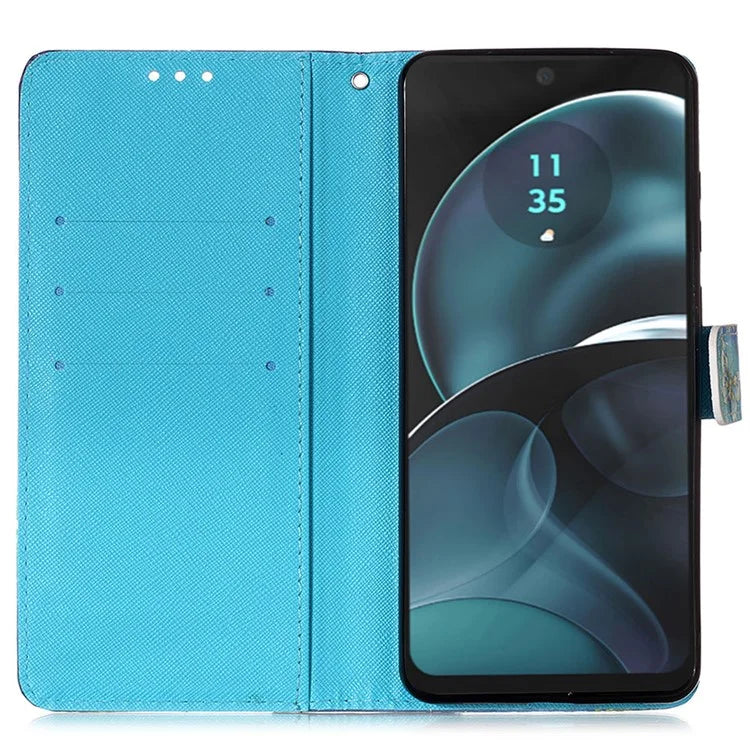 YB Pattern Printing Leather Series-2 For Motorola Moto G Play 5G (2024) / Moto G 5G (2024) Phone Case Leather Flip Cover