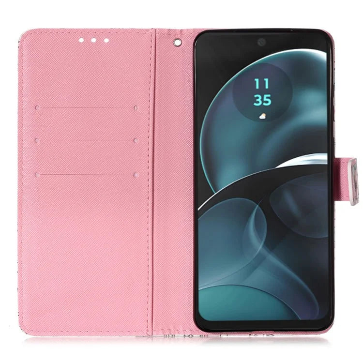 YB Pattern Printing Leather Series-2 For Motorola Moto G Play 5G (2024) / Moto G 5G (2024) Phone Case Leather Flip Cover