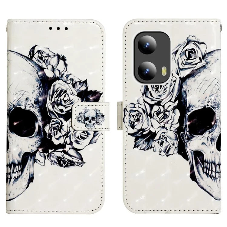 YB Pattern Printing Leather Series-2 For Motorola Moto G Play 5G (2024) / Moto G 5G (2024) Phone Case Leather Flip Cover