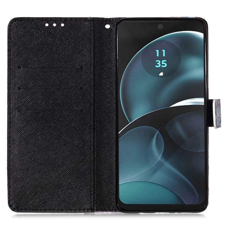 YB Pattern Printing Leather Series-2 For Motorola Moto G Play 5G (2024) / Moto G 5G (2024) Phone Case Leather Flip Cover