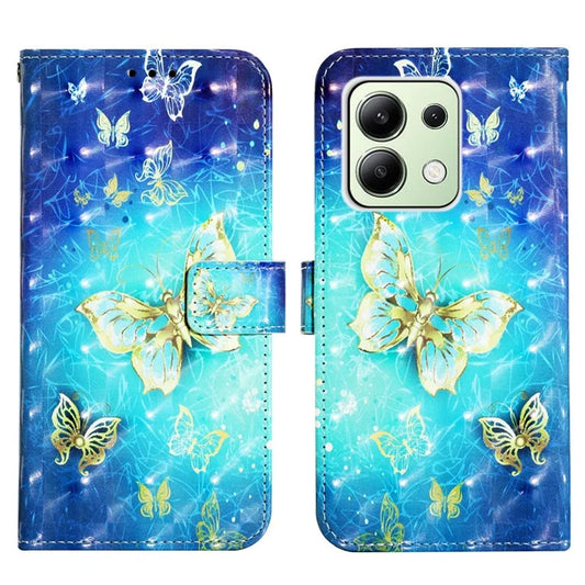 YB Pattern Printing Leather Series-2 For Xiaomi Redmi Note 13 4G Leather Case Anti-Drop Phone Cover
