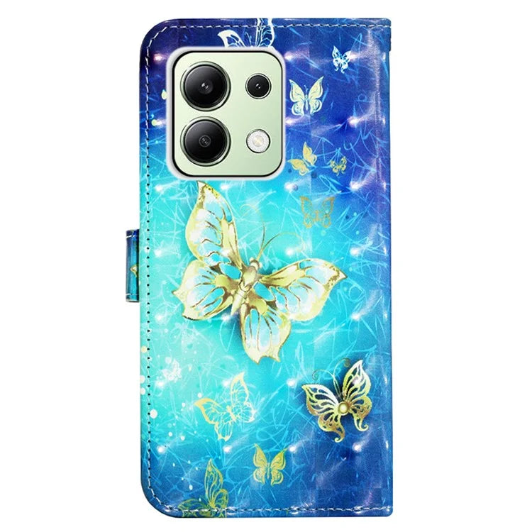 YB Pattern Printing Leather Series-2 For Xiaomi Redmi Note 13 4G Leather Case Anti-Drop Phone Cover