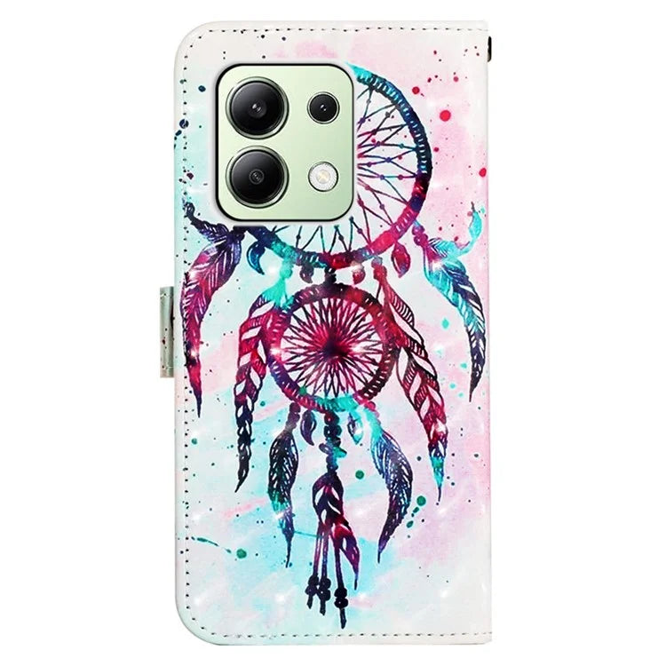 YB Pattern Printing Leather Series-2 For Xiaomi Redmi Note 13 4G Leather Case Anti-Drop Phone Cover