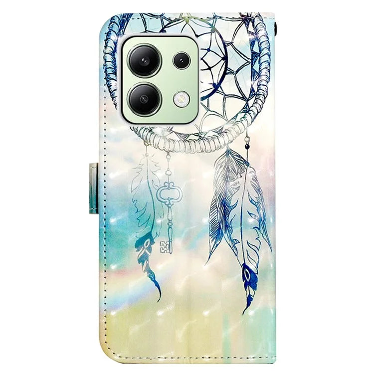 YB Pattern Printing Leather Series-2 For Xiaomi Redmi Note 13 4G Leather Case Anti-Drop Phone Cover