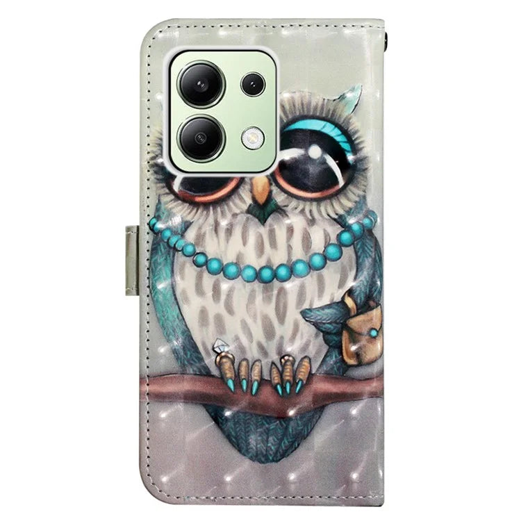 YB Pattern Printing Leather Series-2 For Xiaomi Redmi Note 13 4G Leather Case Anti-Drop Phone Cover