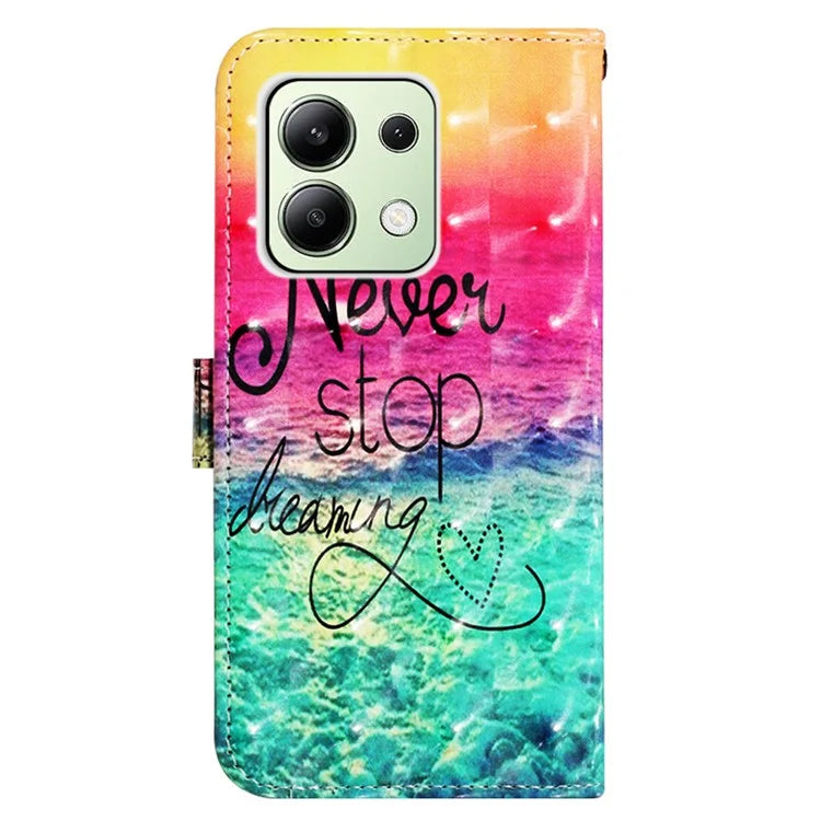 YB Pattern Printing Leather Series-2 For Xiaomi Redmi Note 13 4G Leather Case Anti-Drop Phone Cover